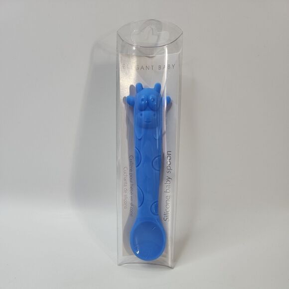 Elegant Baby Silicone Giraffe Spoon Tableware Safe Food Training Flatware Soft - Picture 1 of 7